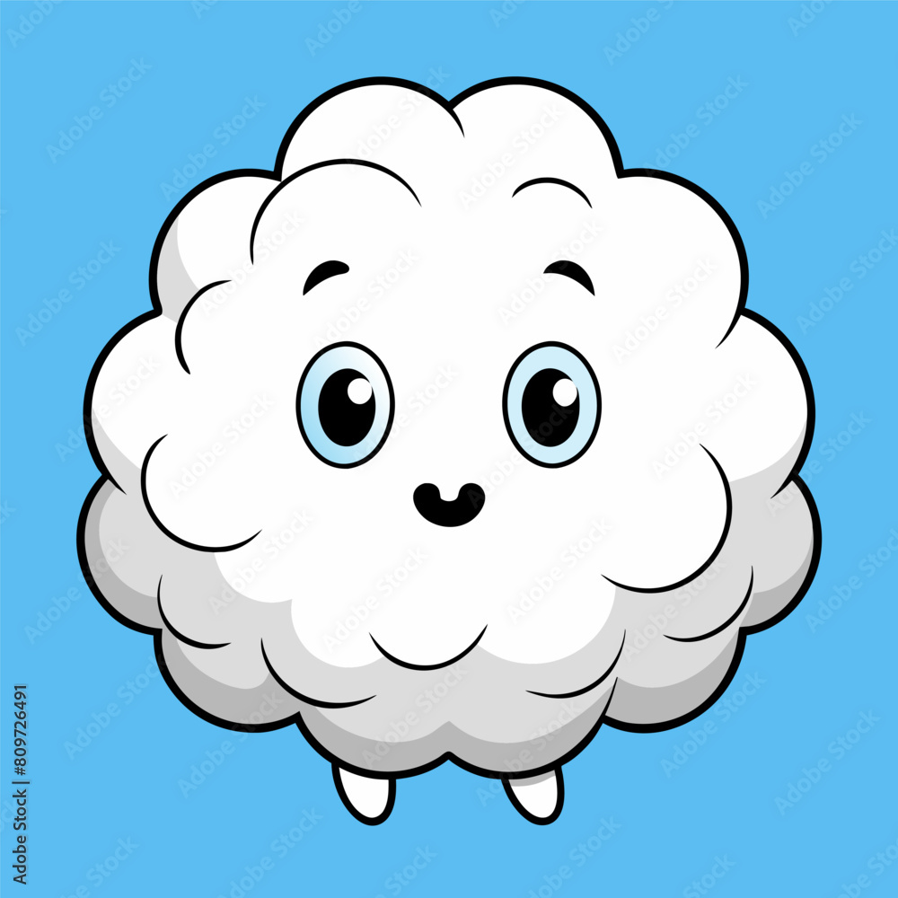 Cartoon Fluffy Cloud Illustration, Cartoon Art Cartoon Fluffy Cloud Illustration, Cartoon Art
