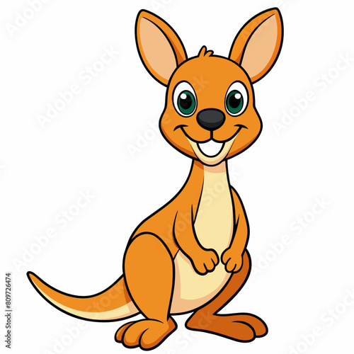 Cartoon Kangaroo Illustration, Cartoon Art