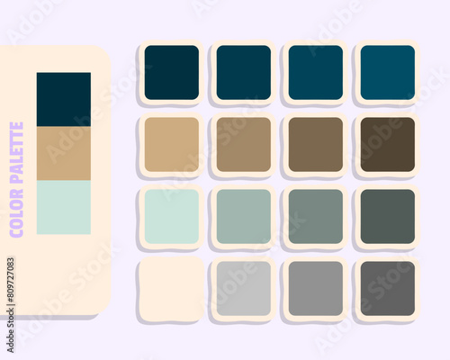 darkslategray tan gainsboro whitesmoke color theory, design and edit idea, rgb color palette