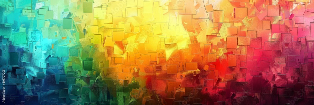 Mosaic concept wall mural blended abstract layered shadow brush stroke bright and pale rainbow color tone Mosaic concept wall mural blended abstract layered shadow brush stroke bright and pale rainbow color tone