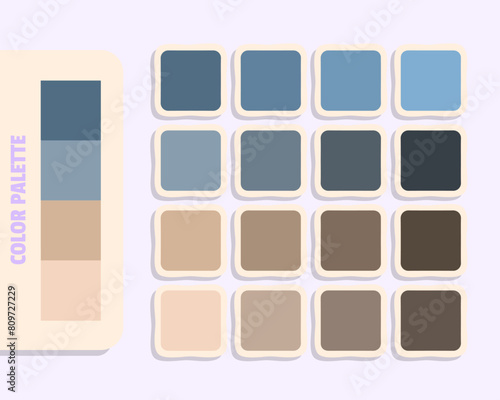 dimgray darkgray tan peachpuff color theory, design and edit idea, harmonious colours catalog 