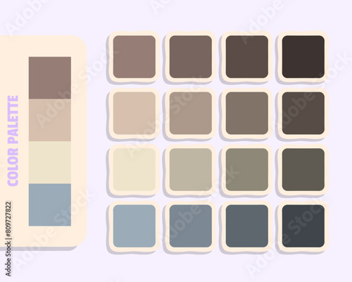 gray silver bisque darkgray color theory, rgb color palette, design and edit idea, harmonious 