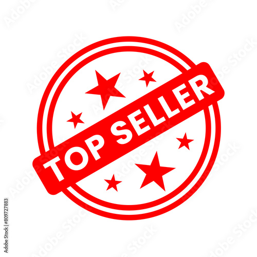 standart Best Seller round rubber stamp icon isolated on white background. Vector illustration