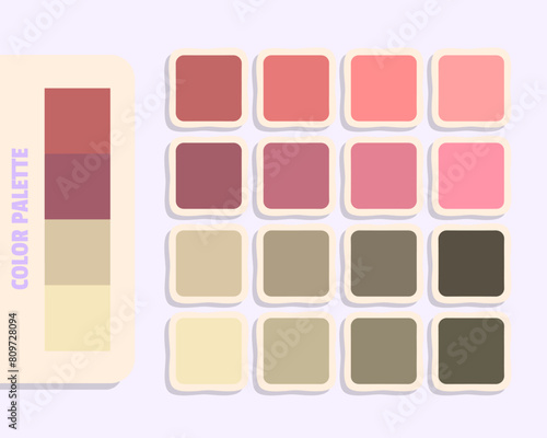 indianred indianred tan bisque  color theory, design and edit idea, rgb color palette, harmonious 