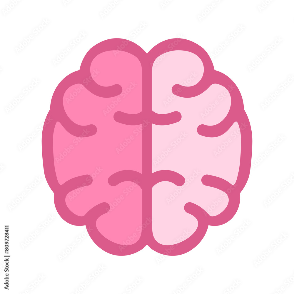 Brain Logo silhouette top view design vector template. Brainstorm think idea Logotype concept icon. Brain Logo silhouette top view design vector template. Brainstorm think idea Logotype concept icon.