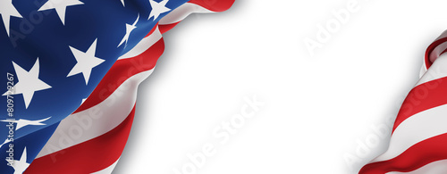 USA or American flag on white background 3D render © ArtBackground