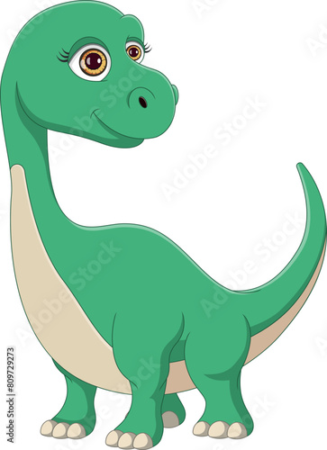 cute baby dinosaur cartoon © lawangdesign
