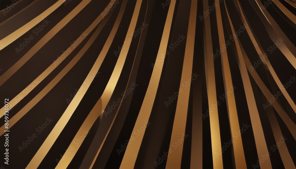 Obraz premium Abstract illustration of luxurious black lines on a gradient background with golden accents
