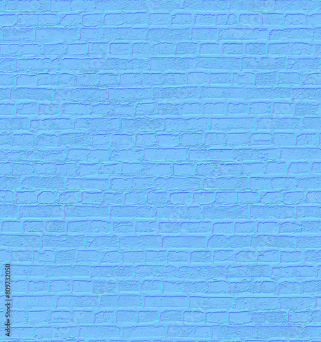 Blue textured brick background in close-up. Background texture
