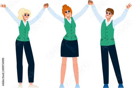 company employee relations vector. team human, partnership community, work office company employee relations character. people flat cartoon illustration