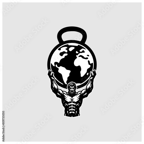 atlas, greek, god, statue,  world globe map earth