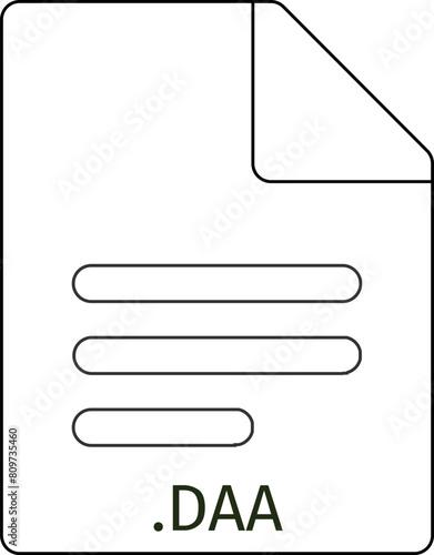DAA Black Empty Outline Doc icon