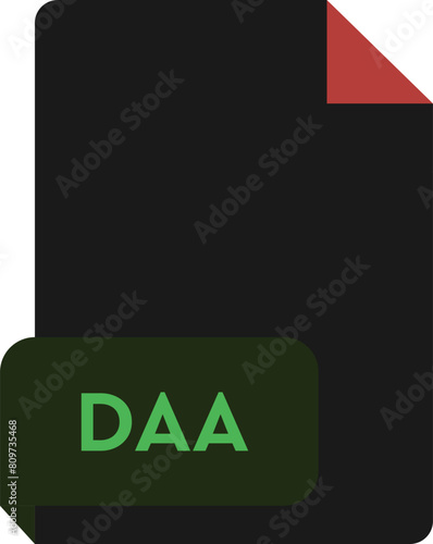 DAA File Extension  icon Crisp Corners  grey colors