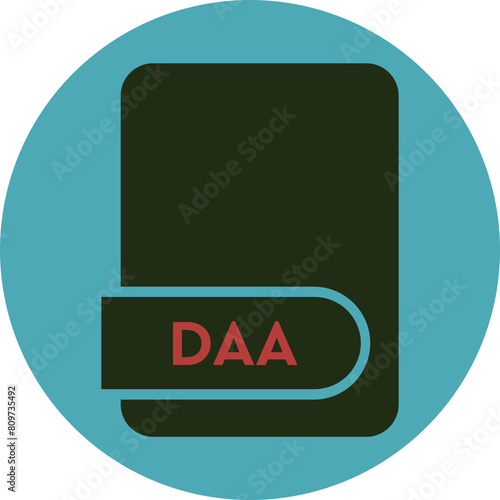 DAA File format icon  circular shape