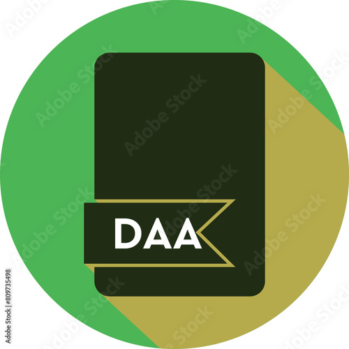 DAA File format icon  Maroon Flush fill circular shape