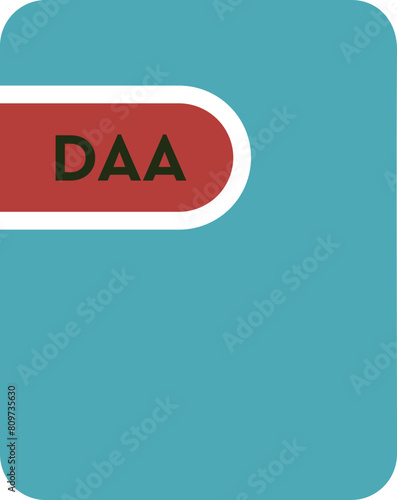 DAA File icon black fill and download symbol