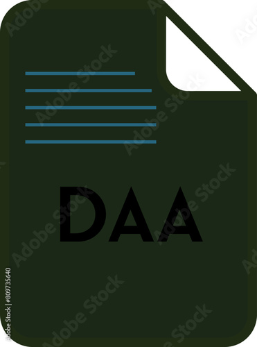 DAA File Icon fill and outline rounded corners
