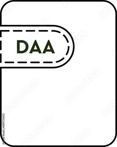 DAA File icon thick black outline
