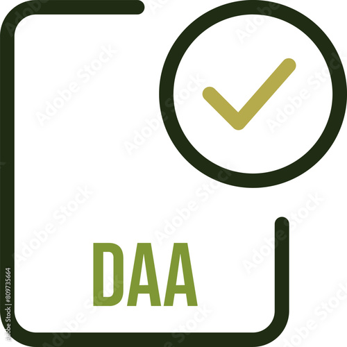 DAA File icon with checked mark