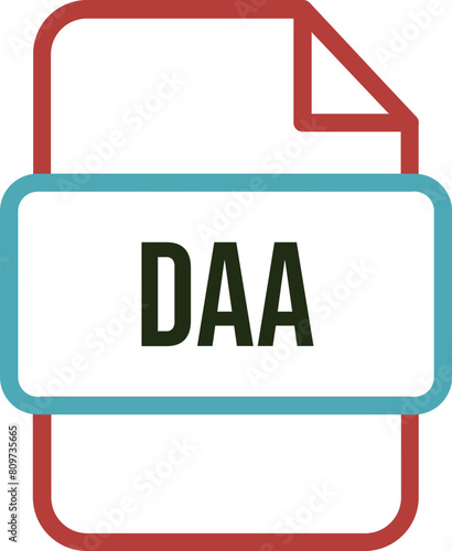 DAA File icon with bold outline