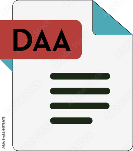 DAA File icon with Maroon Flush color
