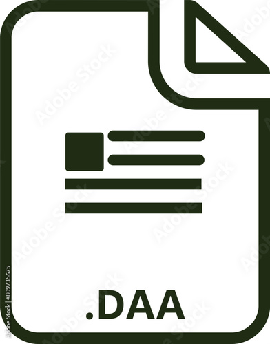 DAA File icon with symbol photo