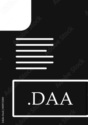DAA  File format Icon Black fill with symbol