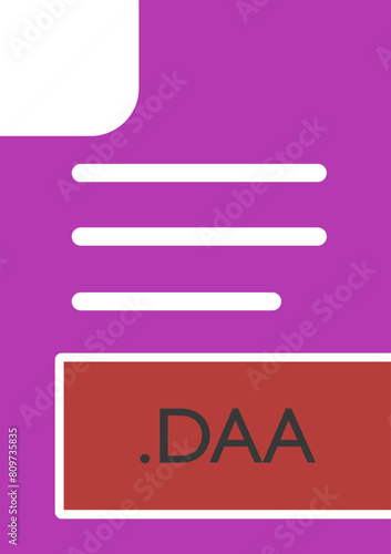 DAA  File format Icon Black fill