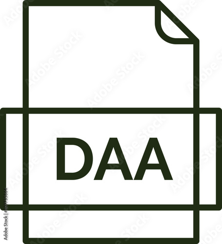 DAA  File Icon Thick outline Rounded corners