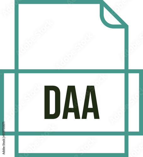 DAA  File Icon Thick outline sharp corners