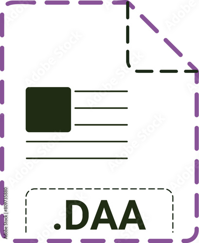 DAA  File Icon Minsk dashed rounded  outline