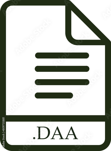 DAA  File Minimal icon with symbol