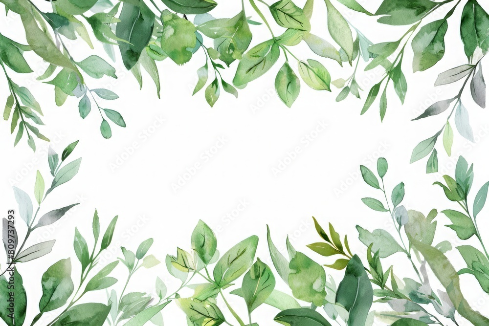 Herbal minimalist vector frame. Hand painted plants, branches, leaves on a white background. Greenery wedding simple invitation template. Watercolor style card. All elements are isolated and editable Herbal minimalist vector frame. Hand painted plants, branches, leaves on a white background. Greenery wedding simple invitation template. Watercolor style card. All elements are isolated and editable