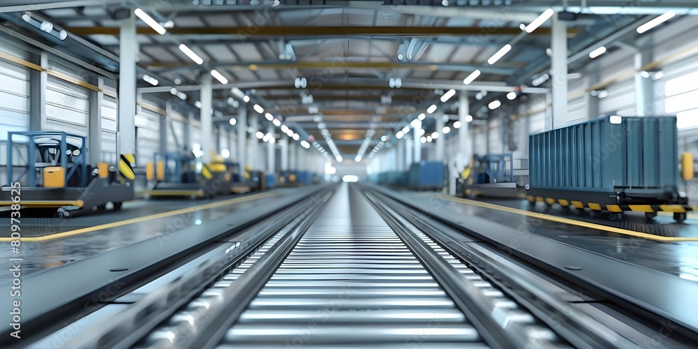 Factory production line with conveyor belt. Factory production line with conveyor belt.
