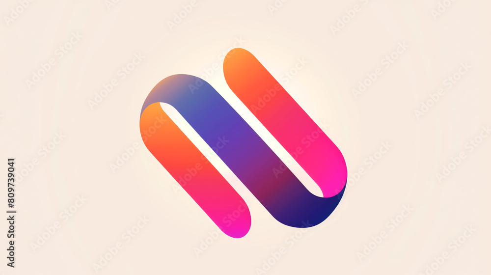 A colorful logo with a purple and blue stripe. The logo is designed to look like a pair of scissors. simple gradient logo stylish minimalistic thin, no background A colorful logo with a purple and blue stripe. The logo is designed to look like a pair of scissors. simple gradient logo stylish minimalistic thin, no background
