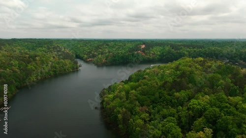 A fishing boat on Smith Lake Alabama.  photo