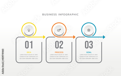 Vector infographics business template design © Athapon