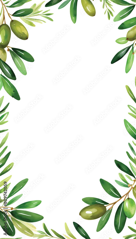 Olive leaves frame border blank invitation3 Olive leaves frame border blank invitation3