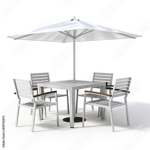 Outdoor dining set white