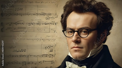 Assumed composer of Poet Franz Schubert photo