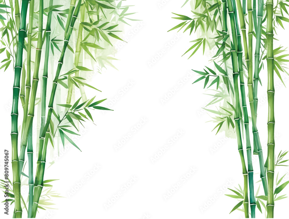 Bamboo frame border blank invitation3 Bamboo frame border blank invitation3