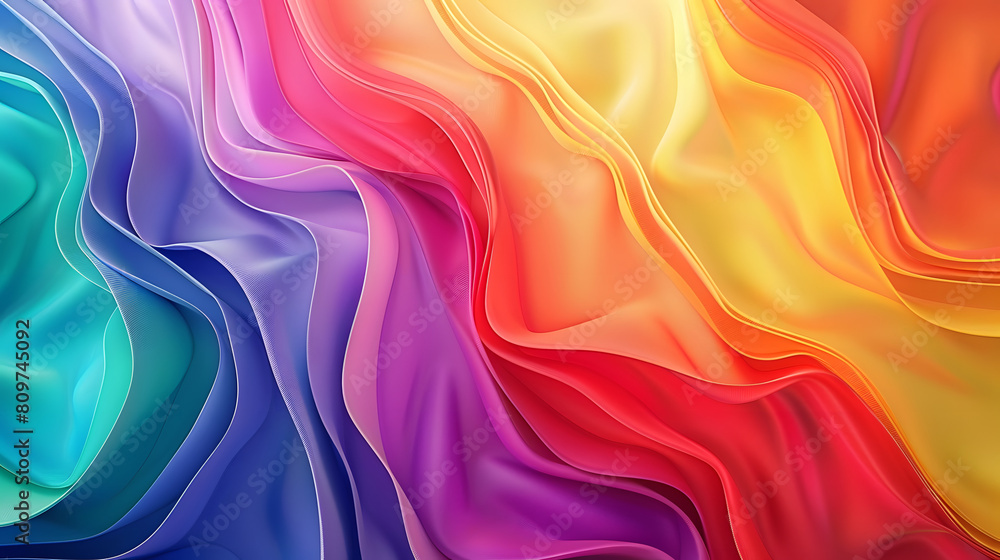 Fluid Rainbow Waves Embrace Diversity - Celebrating Pride Month - Generative AI Fluid Rainbow Waves Embrace Diversity - Celebrating Pride Month - Generative AI