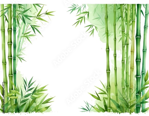 Bamboo frame border blank invitation1