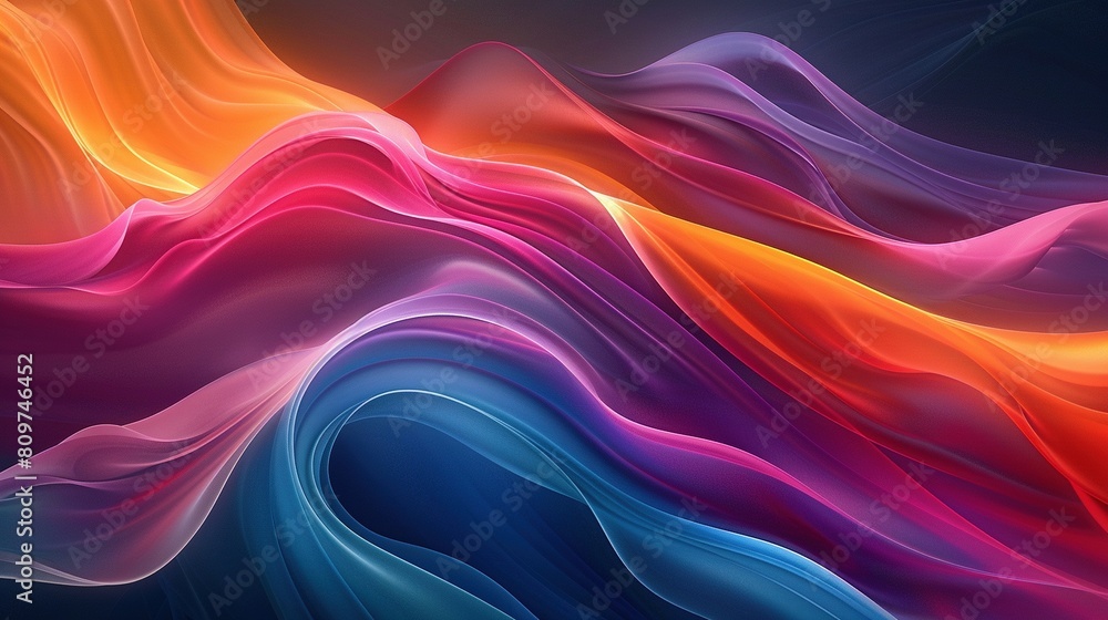 Abstract background with smooth lines in blue, orange and purple colors Abstract background with smooth lines in blue, orange and purple colors