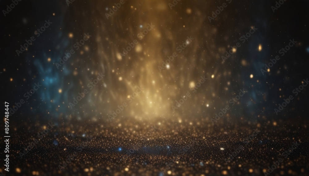 Obraz premium background of abstract glitter lights. blue, gold and black. de focused. banne