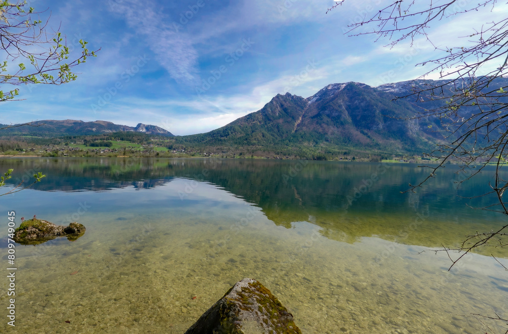 Panoramic view on Salzkammergut area in Austria