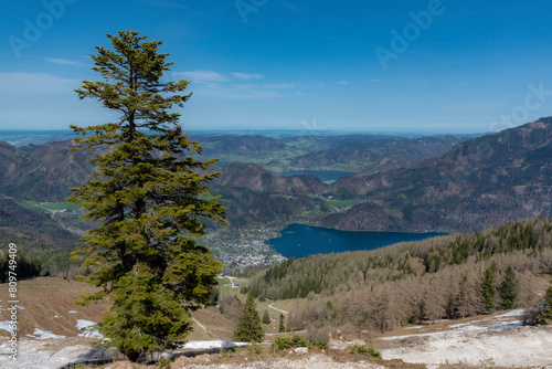 Obraz na płótnie Panoramic view on Salzkammergut area in Austria w salonie
