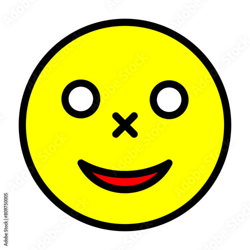 emoji smile Line Filled Icon Design
