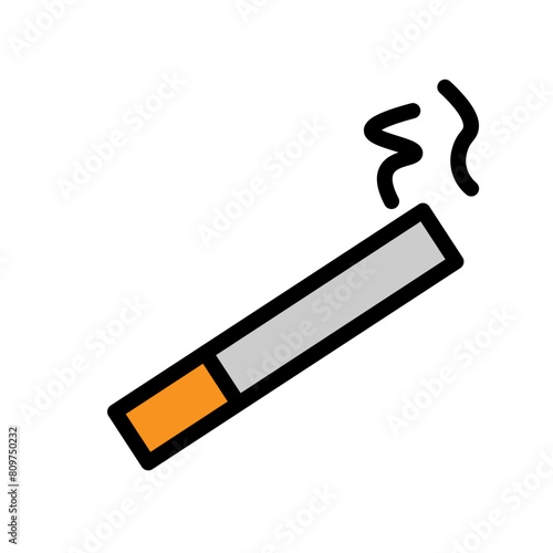 Cigarette Line Filled Icon Design