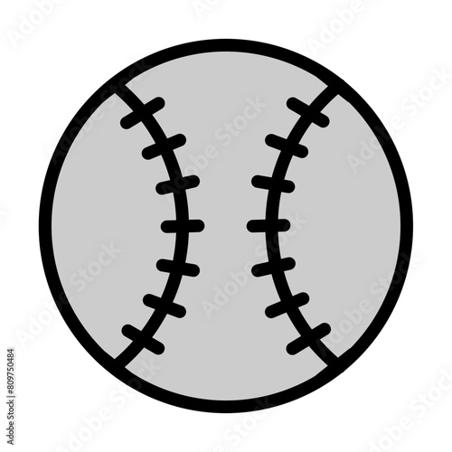 baseball Line Filled Icon Design